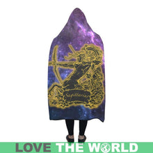 Load image into Gallery viewer, Sagittarius Zodiac Hooded Blanket - M One Size / Sagittarius Zodiac Hooded Blanket Hooded Blanket